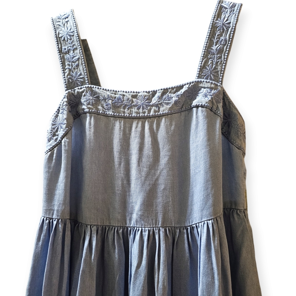 Kate Spade Broome Street Smocked Tiered Sleeveless Midi Cottagecore Dress - Picture 5 of 7